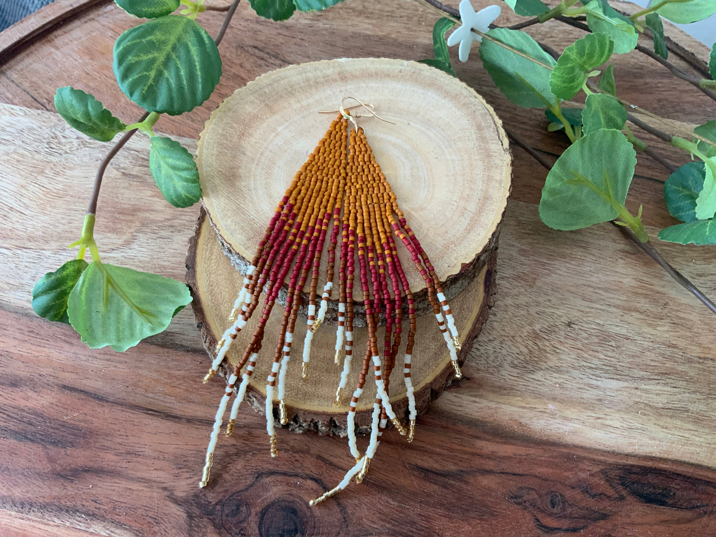 Matte Autumn Fringe Earrings