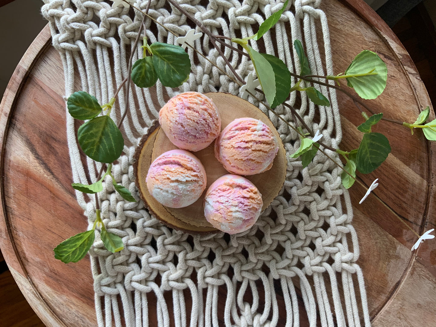 Peach Magnolia Bath Truffles-Set of 4