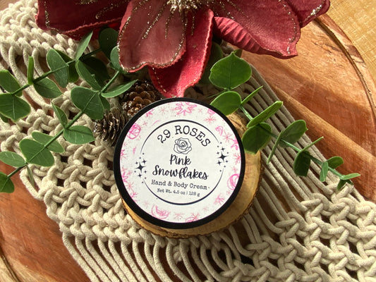 Pink Snowflakes Hand & Body Cream